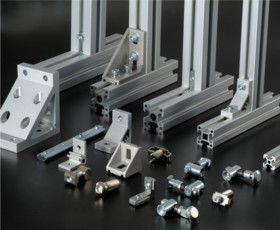 Silvery Anodized extruded aluminium profiles For Production Line