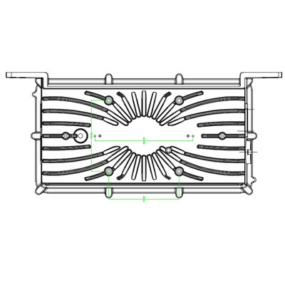 Customized Aluminum Die Cast Housing and Die Cast Aluminum Heatsink with Good Thermal Dissipation and Powder Coating