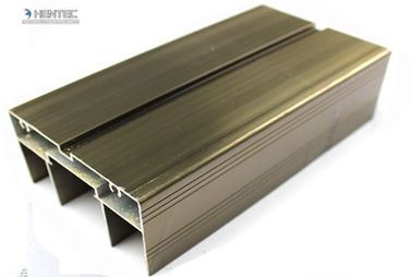 Silding Kapı / kanat Kapı için 2.0 MM Kalın Champagne Eloksallı Alüminyum Kapı Extrusions