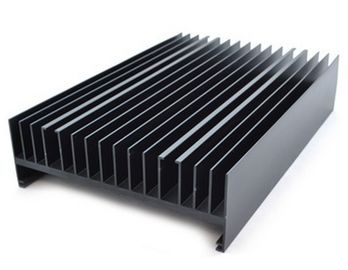 CNC İşleme Alüminyum Soğutucu Extrusions Siyah boyalı toz