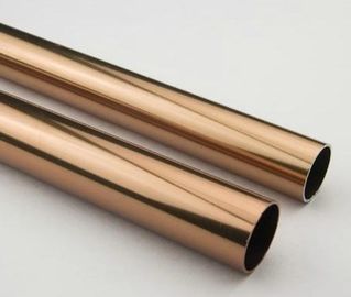 Altın Yuvarlak Eloksallı Alüminyum Tüp, Koyu Bronz Eloksallı Alüminyum Bitmiş Boru